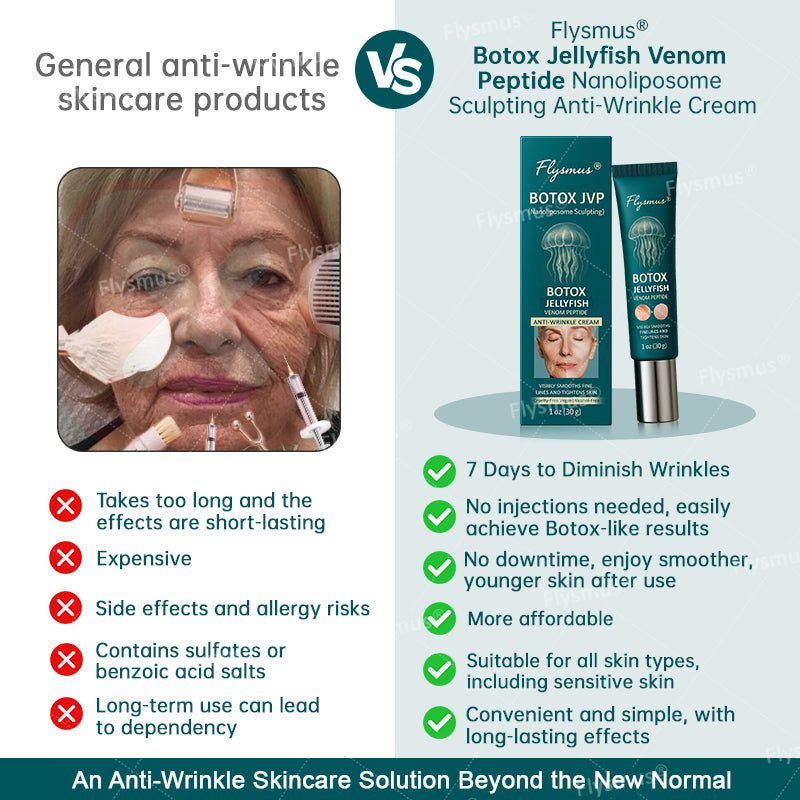 Flysmus® Botox Jellyfish Venom Peptide Nanoliposome Sculpting Anti-Wrinkle Cream – Hot Seller! 🔥Limited-Time Offer: Save 40%!