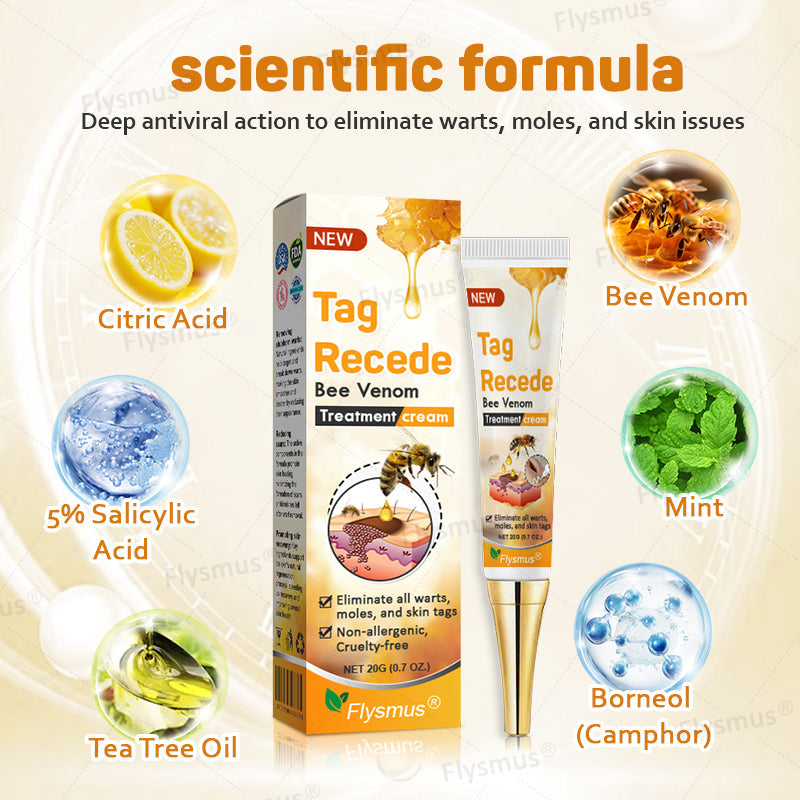 🌿Flysmus® Tag Recede Bee Venom Treatment Cream-LAST DAY 70% OFF-Maximize Skin Renewal