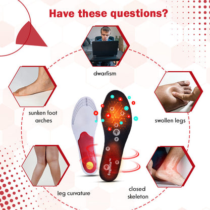 💪Sugoola™ HeightBoost Far Infrared Titanium Ion Arch Correction Insoles