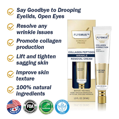 💝Flysmus™ Collagen Peptides Wrinkle Removal Cream - Last Day Promotion 70% OFF
