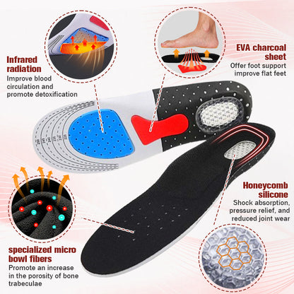 Sugoola™ ArthraRelieve & HeightBoost Far Infrared Titanium Ion Arch Support Insoles
