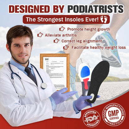 Sugoola™ ArthraRelieve & HeightBoost Far Infrared Titanium Ion Arch Support Insoles